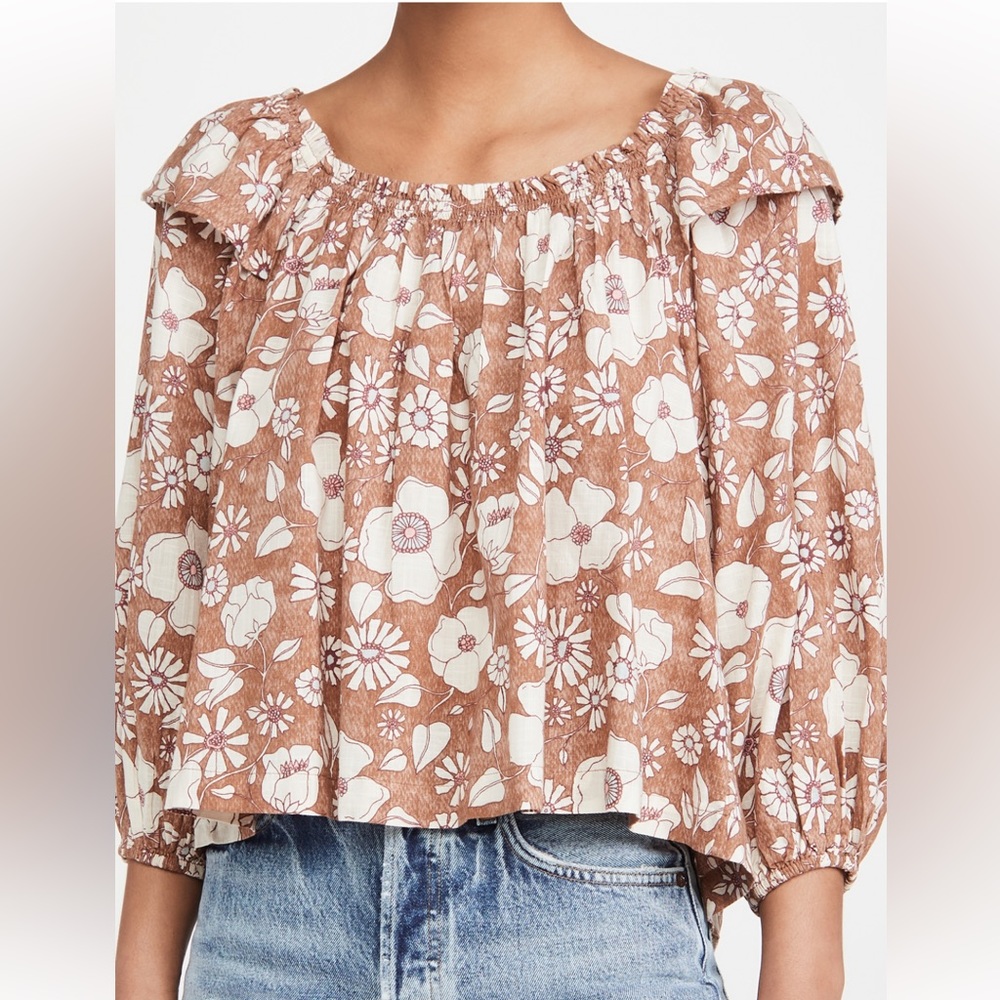 Free People Miss Daisy Printed Top